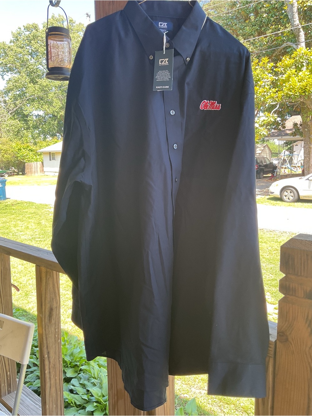 NWT Cutter & BUCK Men's “Ole Miss Button-Down Shirt EASY CARE SZ.2XT